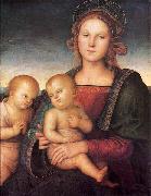 Pietro Perugino Madonna with Child and the Infant St John china oil painting artist